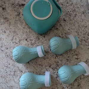Teal Silicone Pet Paw Covers - Set of 4